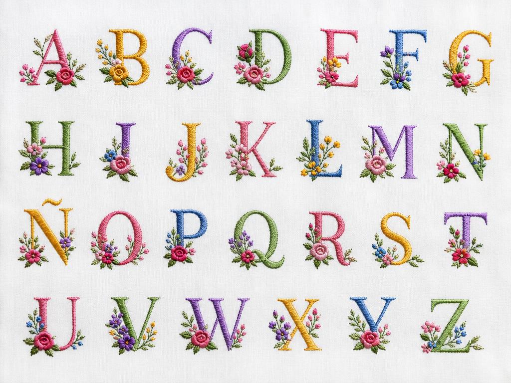 Alfabeto Floral · Referencia Visual